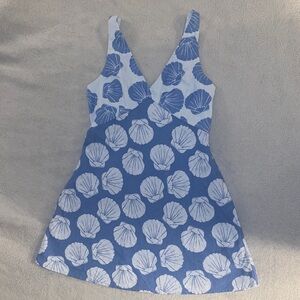 Abercrombie & Fitch Blue and White Seashell Mini Dress